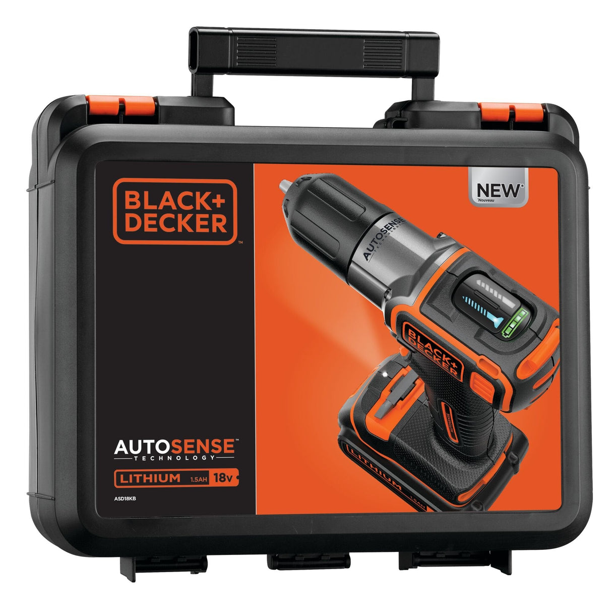 Taladro Black & Decker Asd18kb-Qw Negro, Naranja
