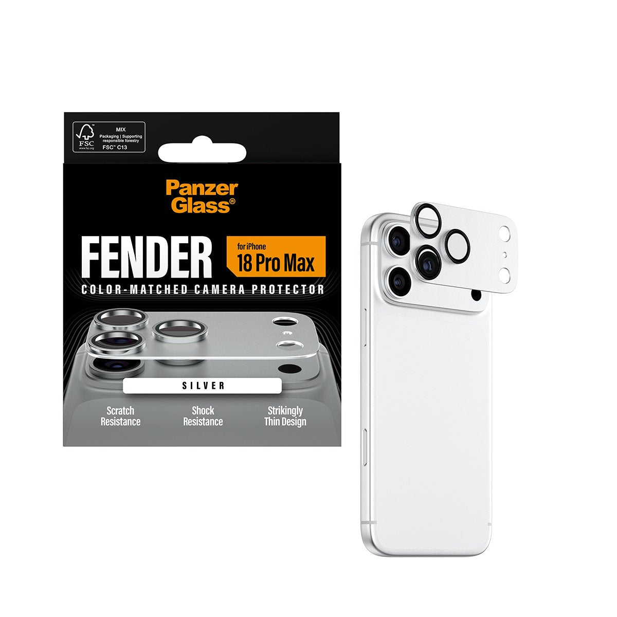 Panzerglass Fender Ip 18 Pro Max Silber Kameraschutz