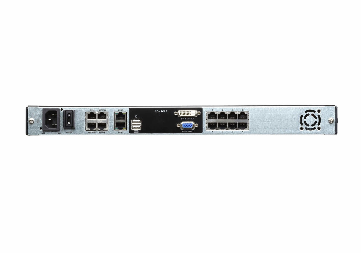 Aten 8-Puertos 19 Lcd Cat5e/6 Kvm Sobre Ip Switch Aten Kl1108vn, 1920 X 1200 Pixeles, Usb, Usb, Dvi-D, Dvi-D,Usb A,Vga (D-Sub), 10/100/1000base-T(X)