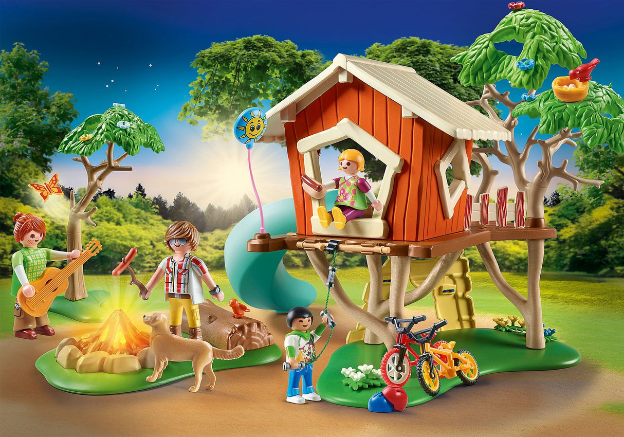 Klocki Zestaw Z Figurkami Family Fun 71001 Domek Na Drzewie Ze Zjezdzalnia