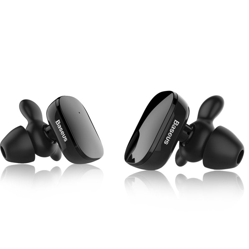 Baseus Earphone Bluetooth Encok W02 Tws Truly Wireless Headset Black (Ngw02-01)