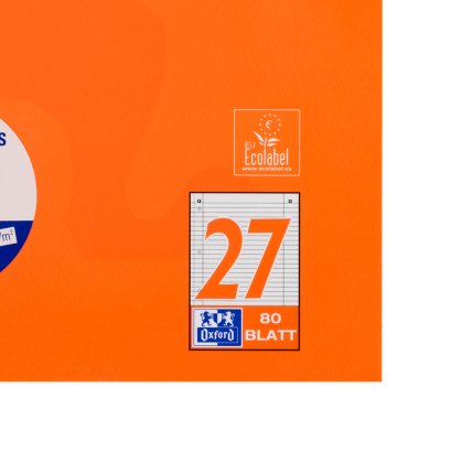 Oxford Collegeblock A4+220x295mm 80 Bl. Liniert Rand L+R