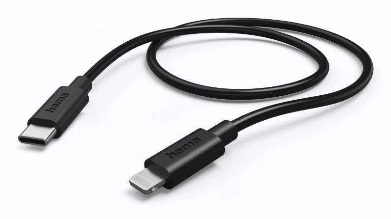 Cable Hama Usb-C A Lightning - Longitud 0.75m - Velocidad Hasta 480mbps - Blindado - Negro