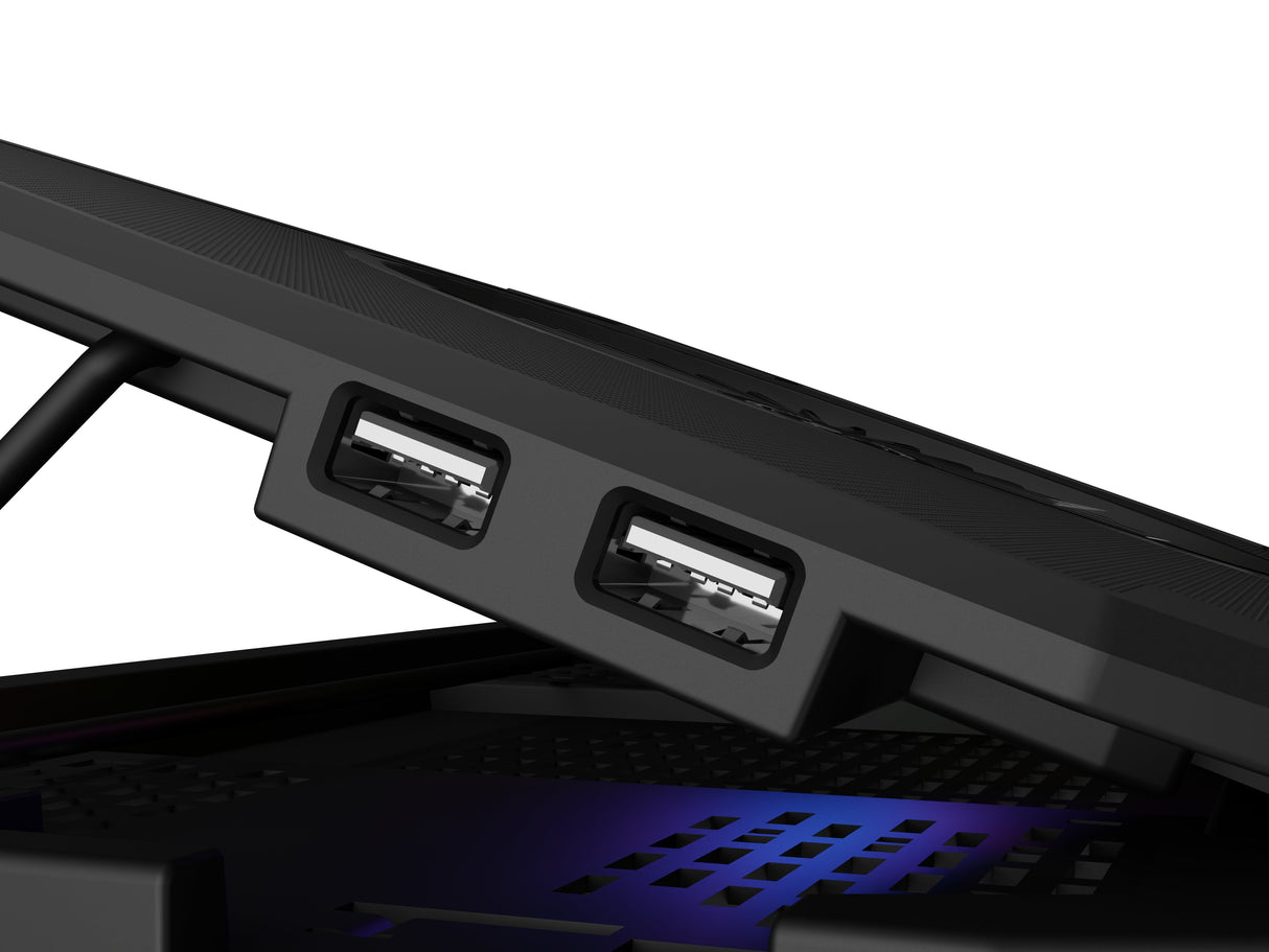 Base Refrigeradoras Genesis Oxid 850 Rgb 15.6"-17.3" Usb, 5 Ventiladores