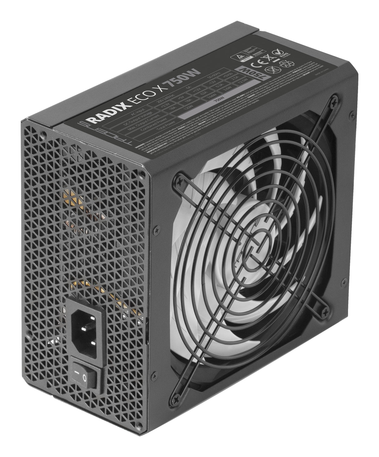 Fuente Alim. Radix Eco X 750w 87+ Tacens 750w/ Ventilador 140mm/ Atx