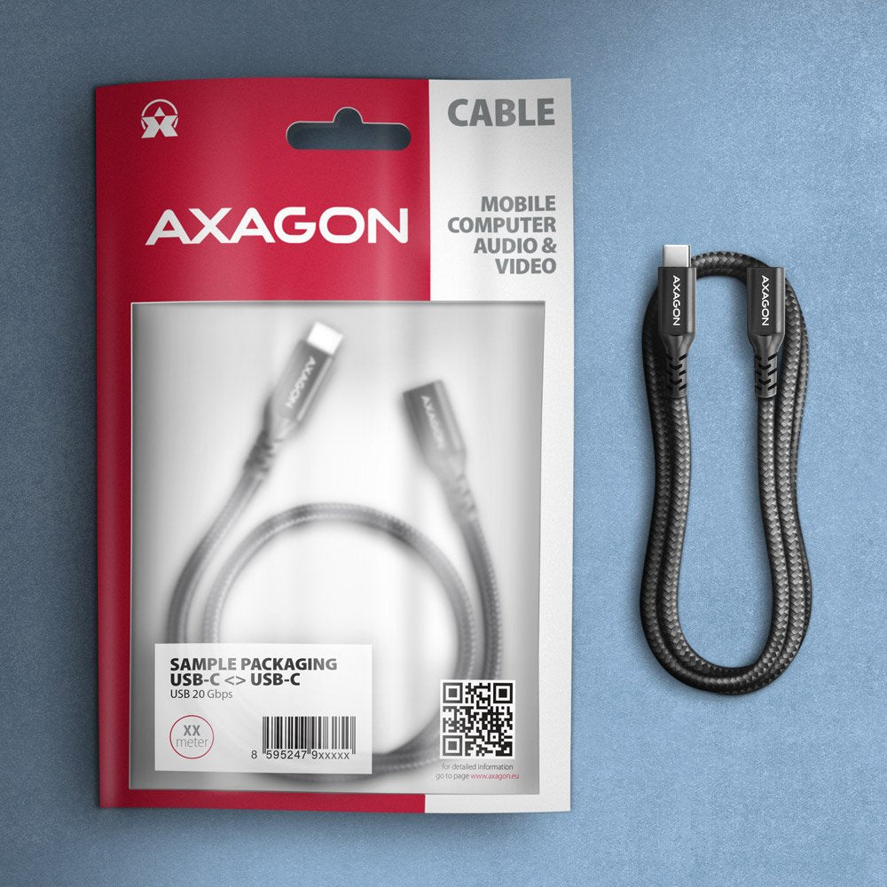 Cable Axagon Bucm32-Cf05ab Usb Usb 3.2 Gen 2x2 0,5 M Usb C Negro