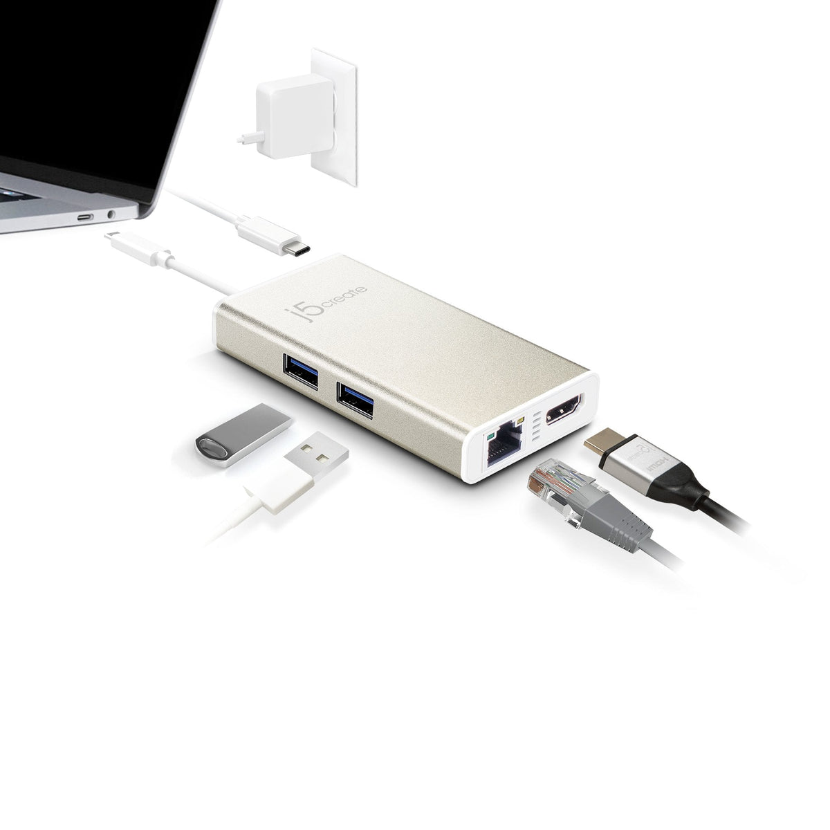 J5create Jca374-N Adaptador Múltiple Usb-C
