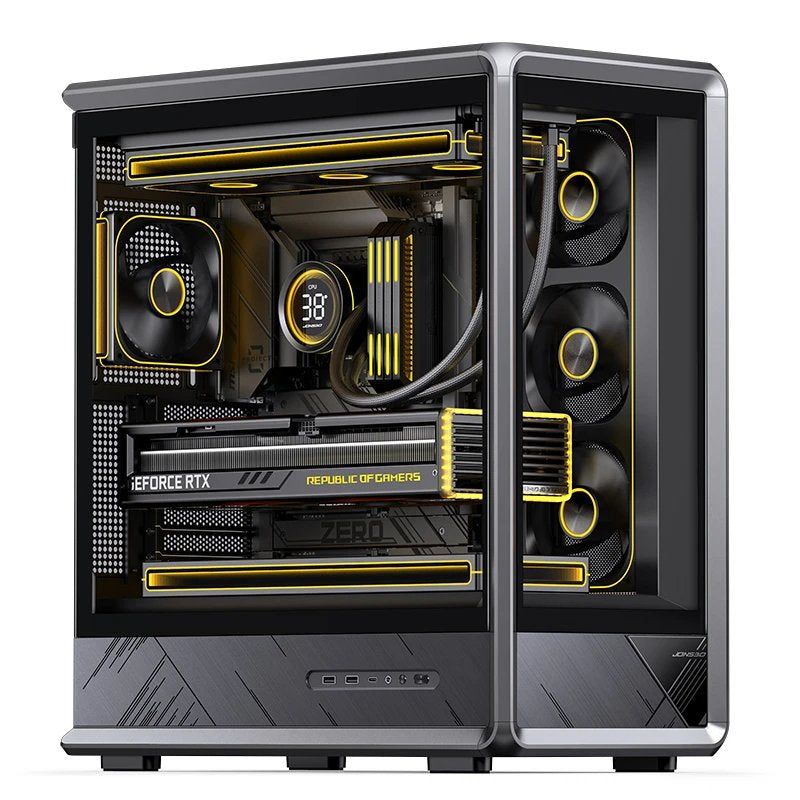 Jonsbo D401 Pc-Gehäuse, Midi Tower, Atx, Tempered Glass - Schwarz