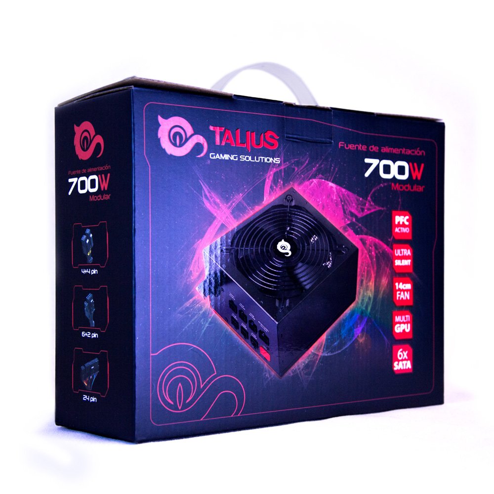 EAN 8436550232394 - TALIUS TAL-PSU700WMOD unidad de fuente de alimentación 20+4 pin ATX ATX Negro, Rojo imagen 13