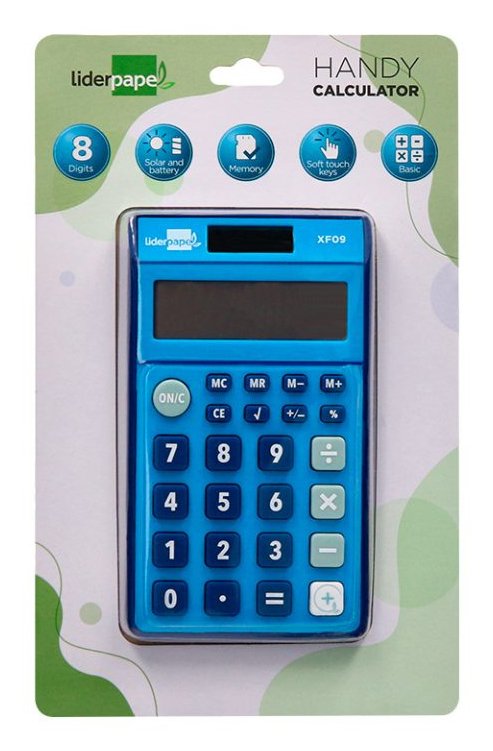 Calculadora Liderpapel Xf09 Básica Azul