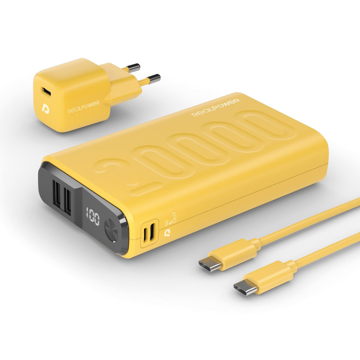 Powerbank Realpower Pb-20000 Power Pack Amarillo