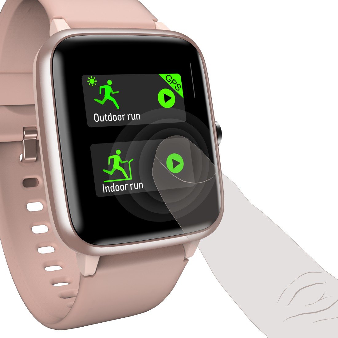 EAN 4047443455888 - Hama Fit Watch 5910 LCD Pulsera de actividad 3,3 cm (1.3") IP68 Rosa imagen 3