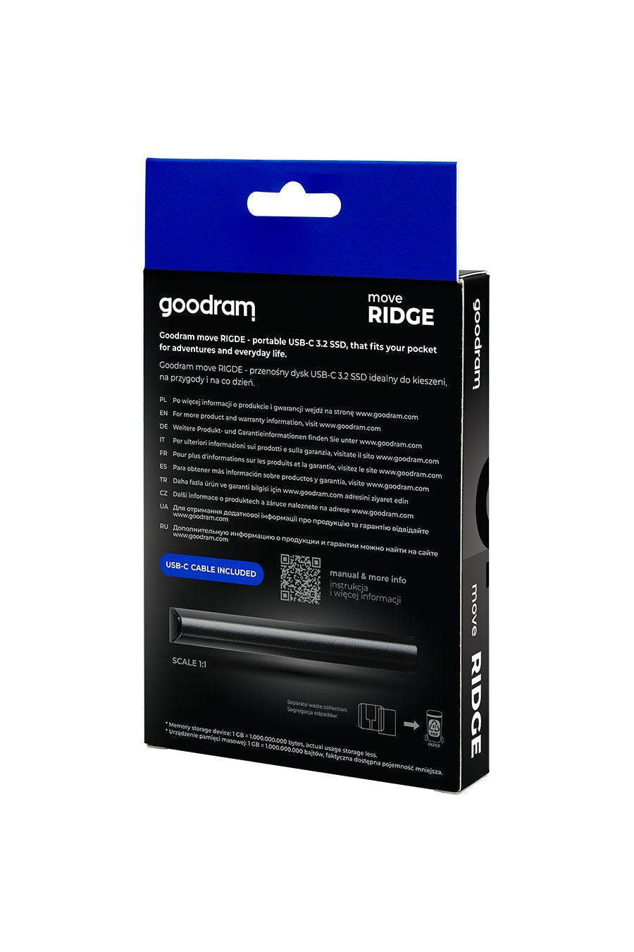 EAN 5908267913055 - Goodram SSDR-GMRE-512-K0 unidad externa de estado sólido 512 GB Negro imagen 9