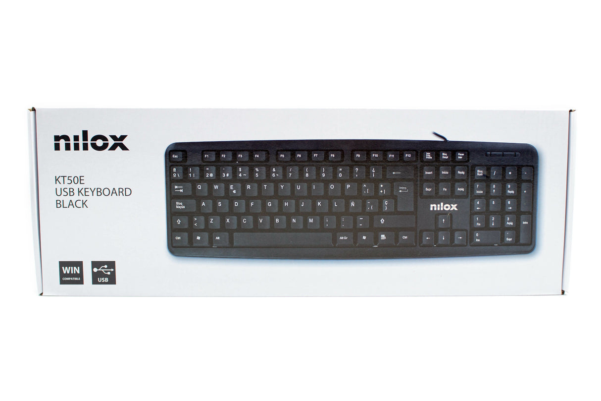 EAN 8436556146145 - Nilox NXKBE000002 teclado Universal QWERTY Español Negro imagen 11
