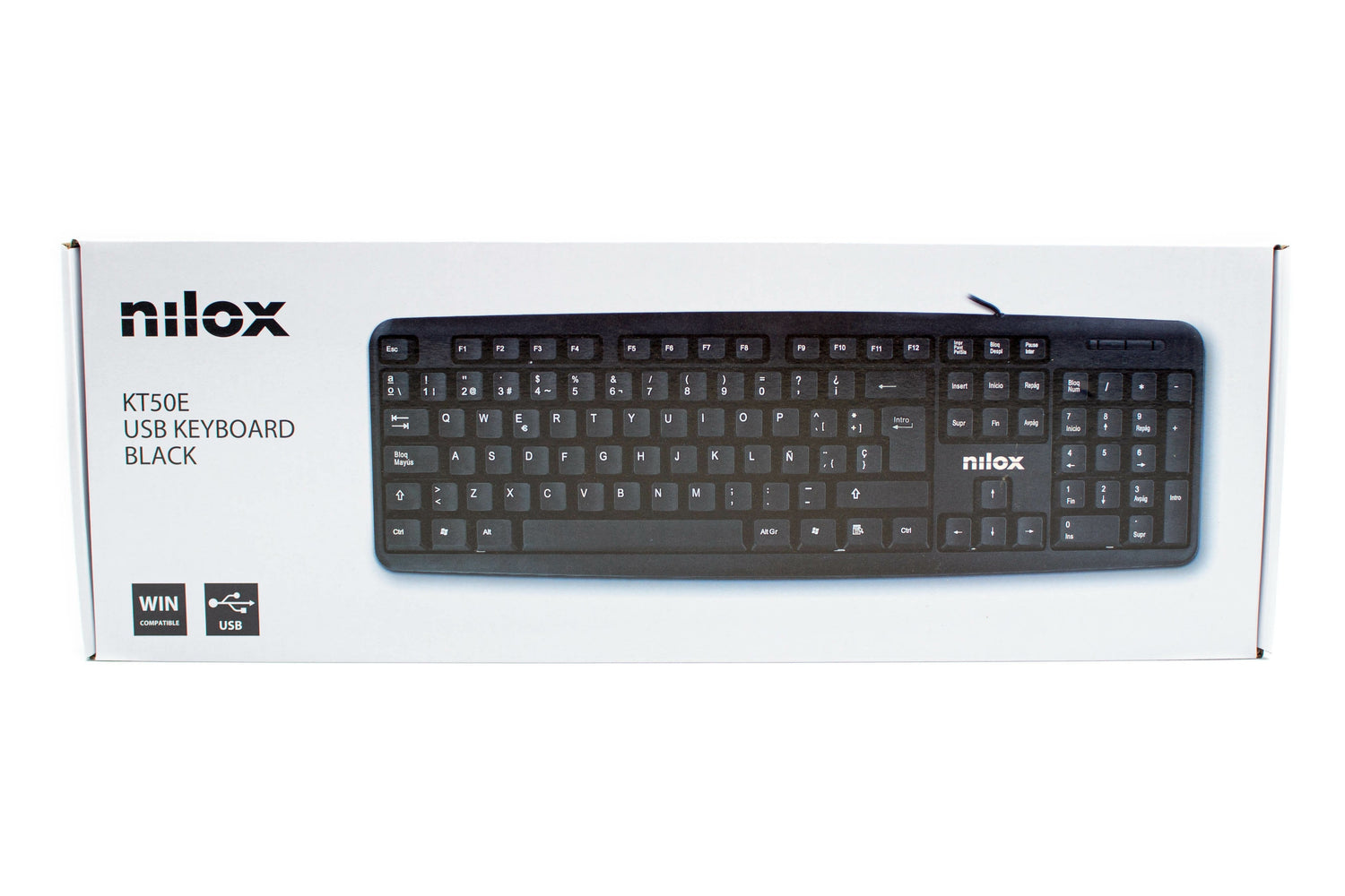 EAN 8436556146145 - Nilox NXKBE000002 teclado Universal QWERTY Español Negro imagen 12
