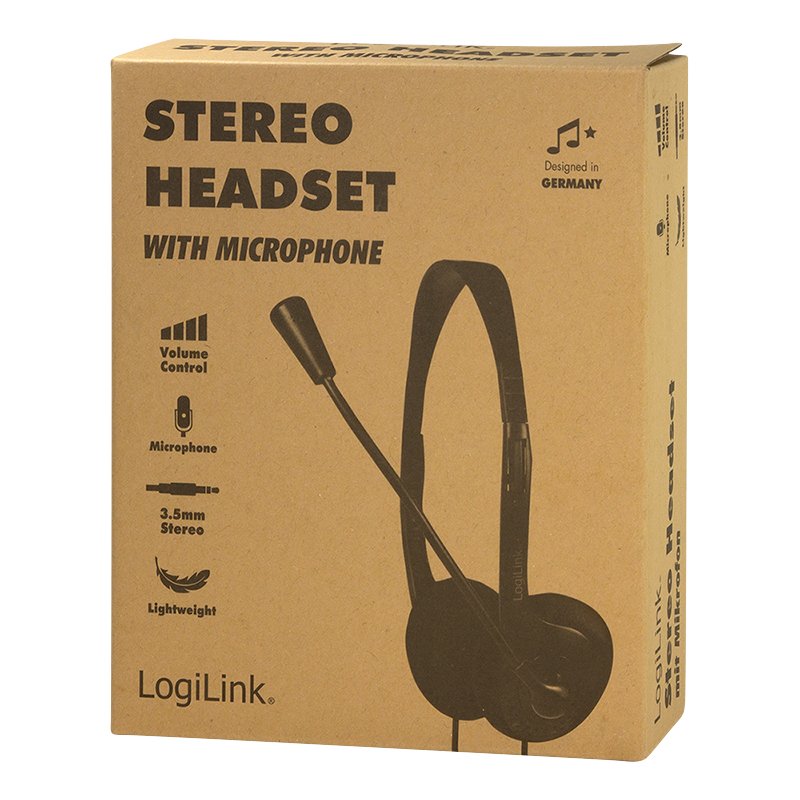 EAN 4052792064155 - LogiLink HS0055 auricular y casco Auriculares Alámbrico Diadema Música/uso diario Negro imagen 9