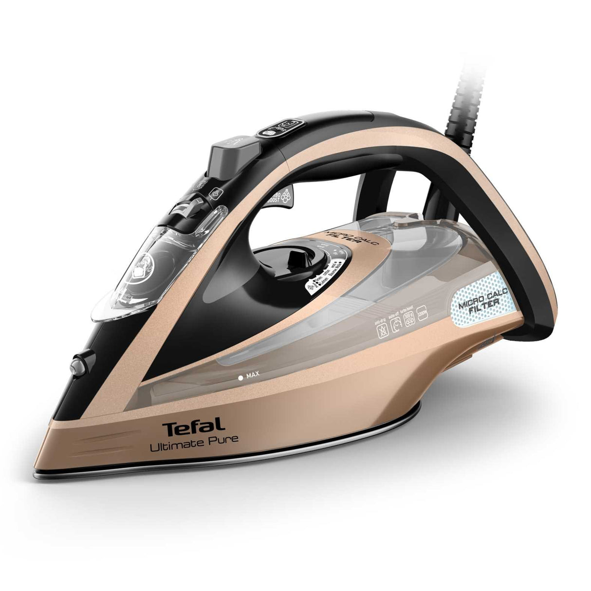 EAN 3121040095737 - Tefal Ultimate Pure FV9852E0 plancha Plancha vapor-seco Durilium AirGlide Autoclean soleplate 3200 W Negr imagen 1