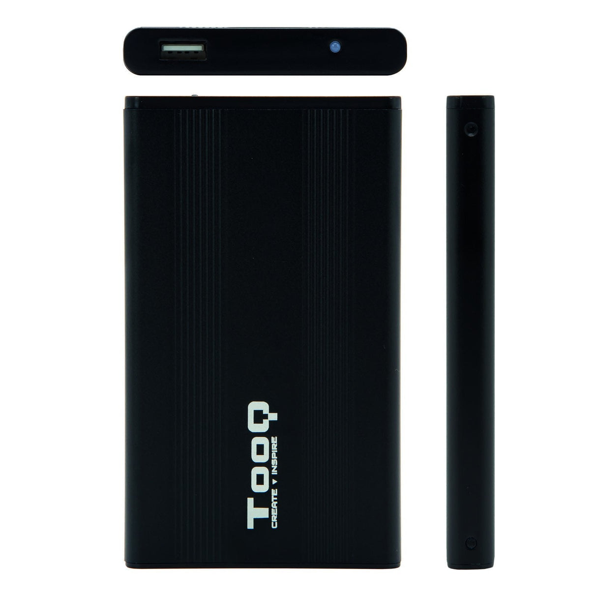 Tooq Carcasa Externa Hdd/Sdd 2.5" Hasta 9,5mm Sata Usb 2.0 - Negro