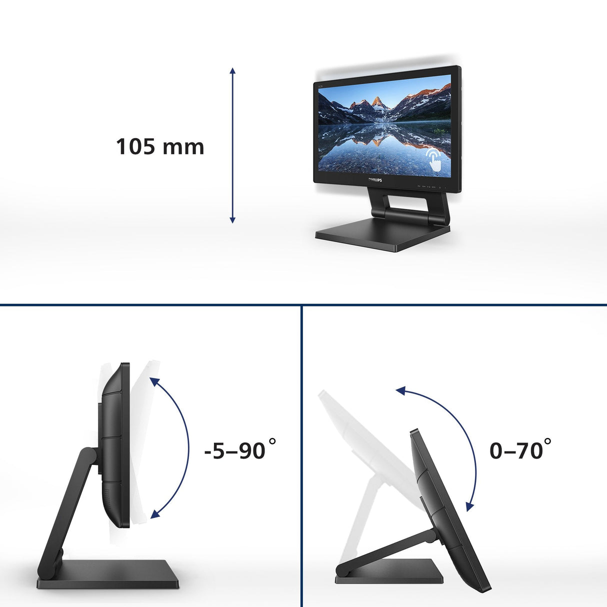 Monitor Philips 21.5 162b9t/00 Ips Led 1920x1080 16:9 250cd In