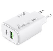 Cargador Mediarange Dual Usb-A Y Usb-C 25w
