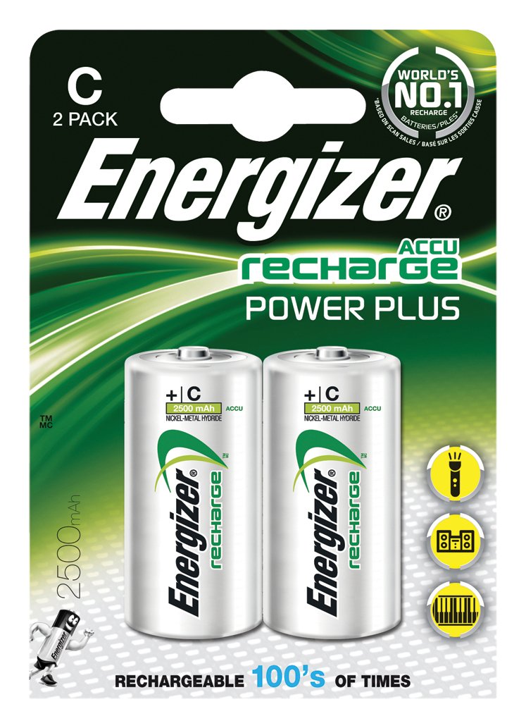 Energizer Power Plus Pila Recargable Hr14 C 2500mah Blister*2