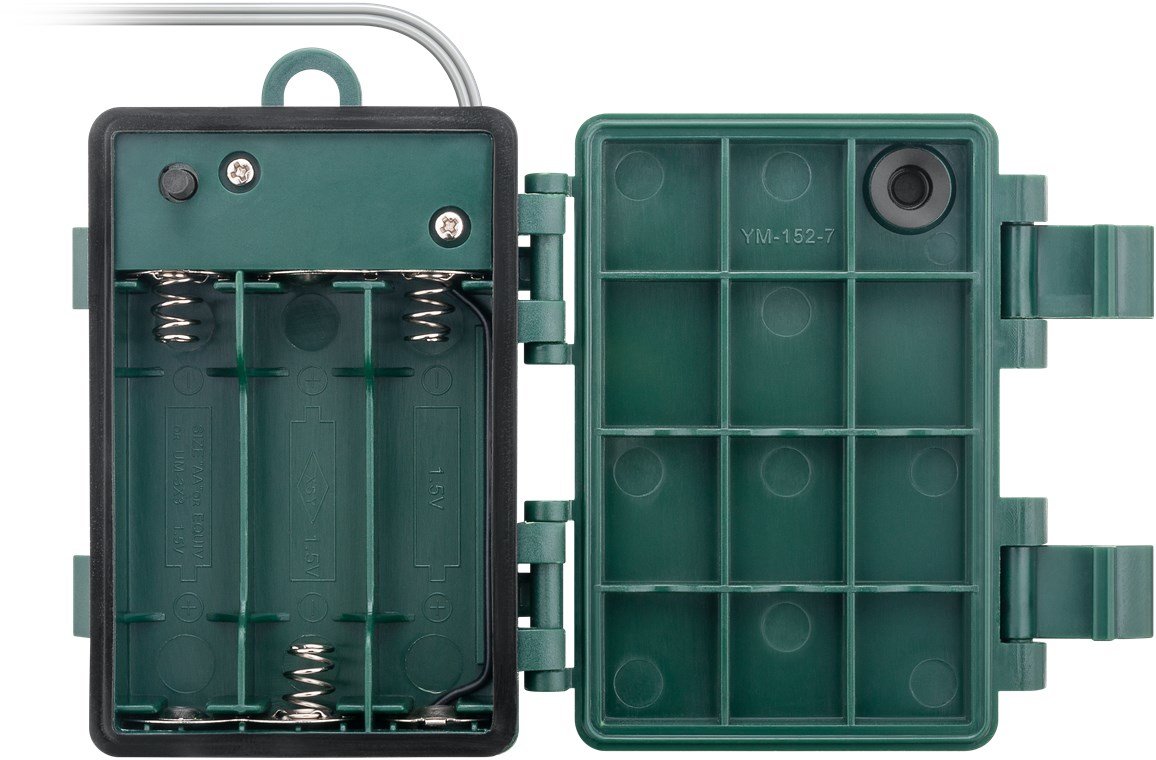 Guirnalda De Alambre Plateado Con 50 Led
Con 2 Modos De Luz, Blanco Cálido (3000 K), Con Pilas, Interior-Exterior