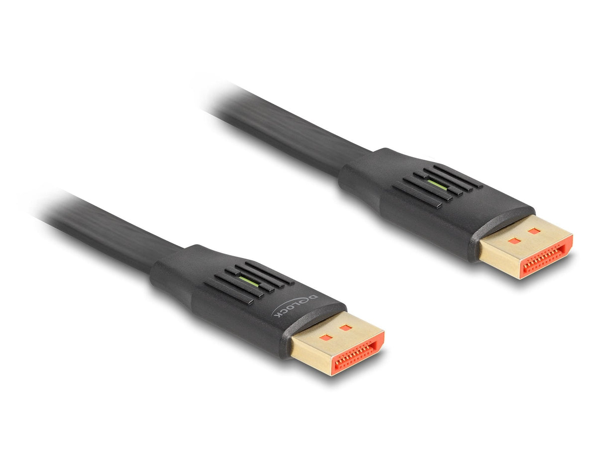 Cable De Banda Plana De Delock Displayport 8k 60hz Negro, 5 Metros 81008