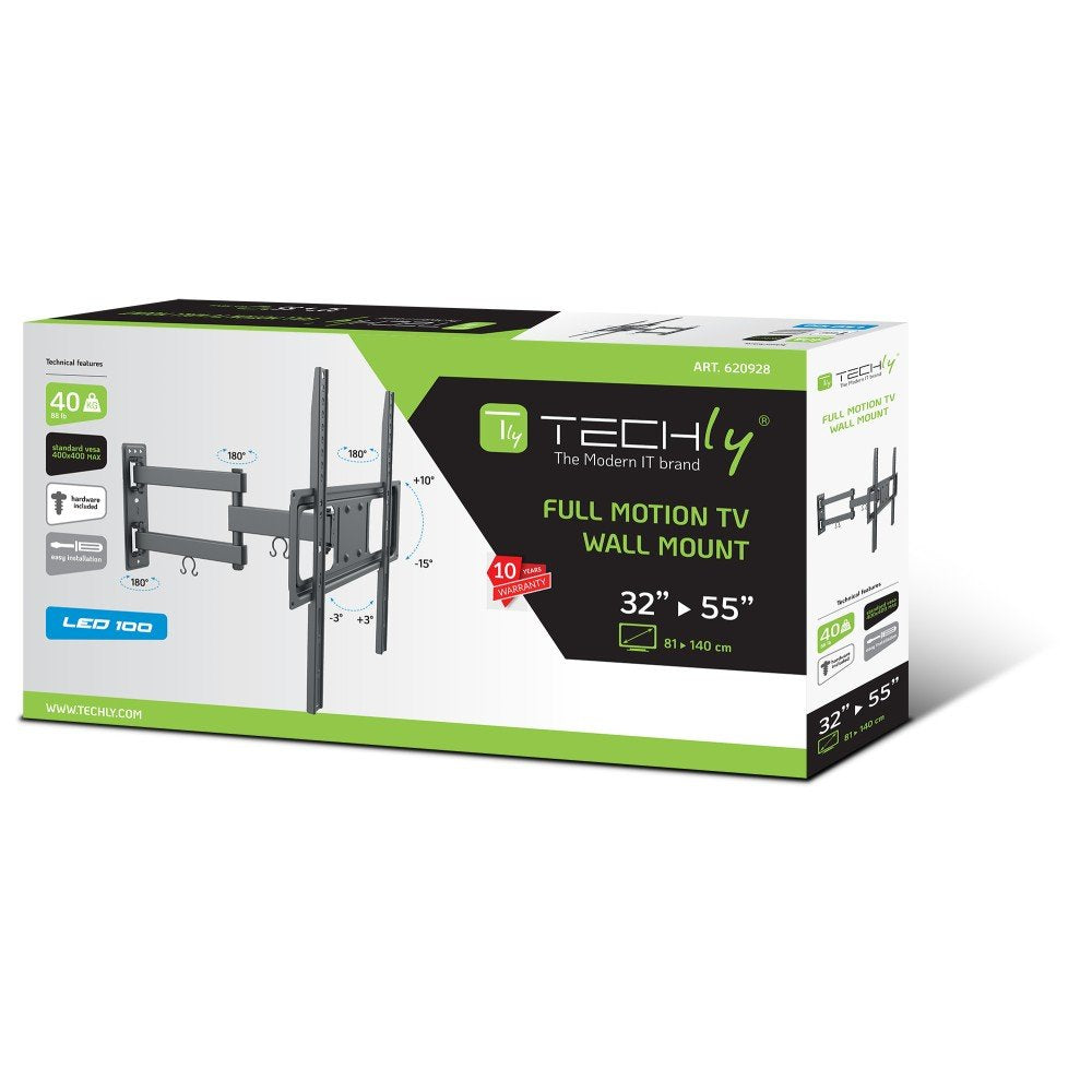 Techly Ica-Plb 320mt Soporte De Pared Para Tv 32-55" Led/Lcd 35kg Giratorio Inclinable