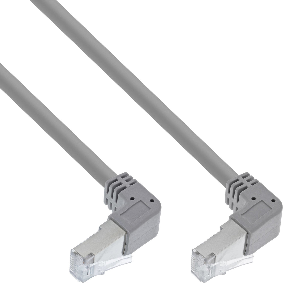 Inline® Cable De Red Two Side Down Angled, S/Ftp (Pimf), Cat.6, 250mhz, Pvc, Copper, Grey, 1.75m