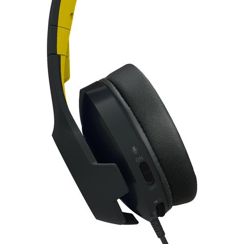 Auriculares Micro Gaming Hori Pro Pikachu Cool Black Supraural 40mm Jack 3.5mm Cancelacion De Ruido