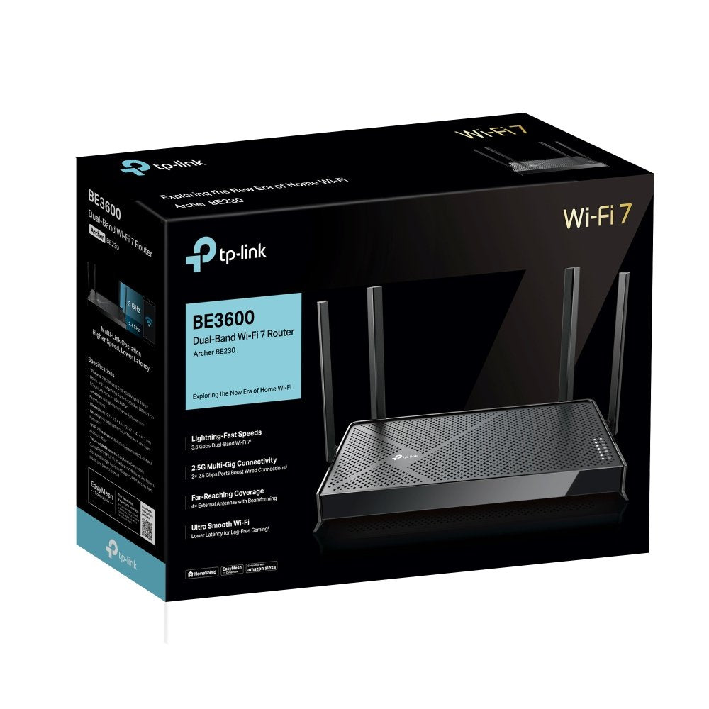 EAN 0840030710162 - TP-Link Archer BE3600 router inalámbrico 2.5 Gigabit Ethernet Doble banda (2,4 GHz / 5 GHz) Negro imagen 4