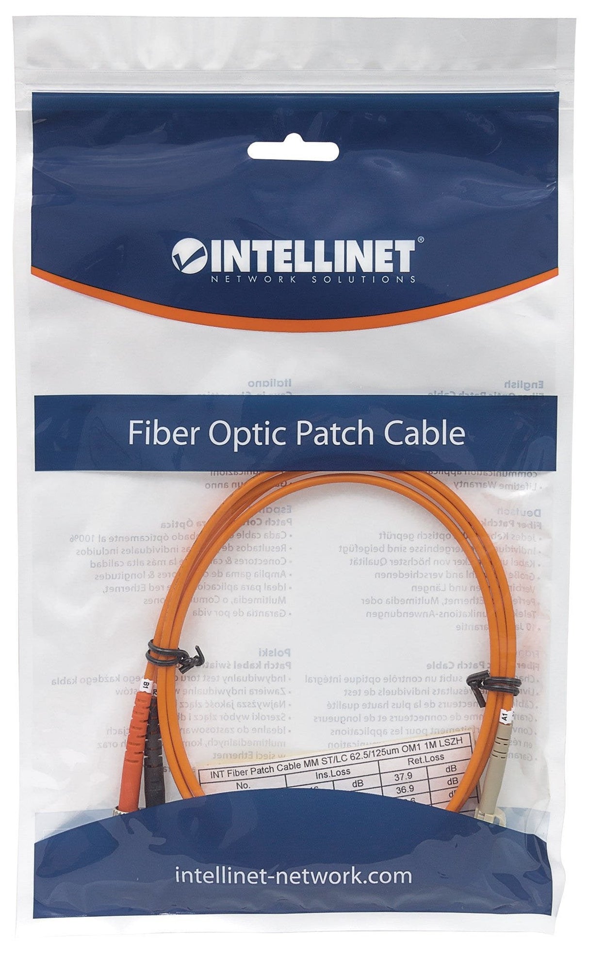 EAN 0766623471305 - Intellinet 1m LC/ST Cable de fibra óptica e InfiniBand Naranja imagen 5