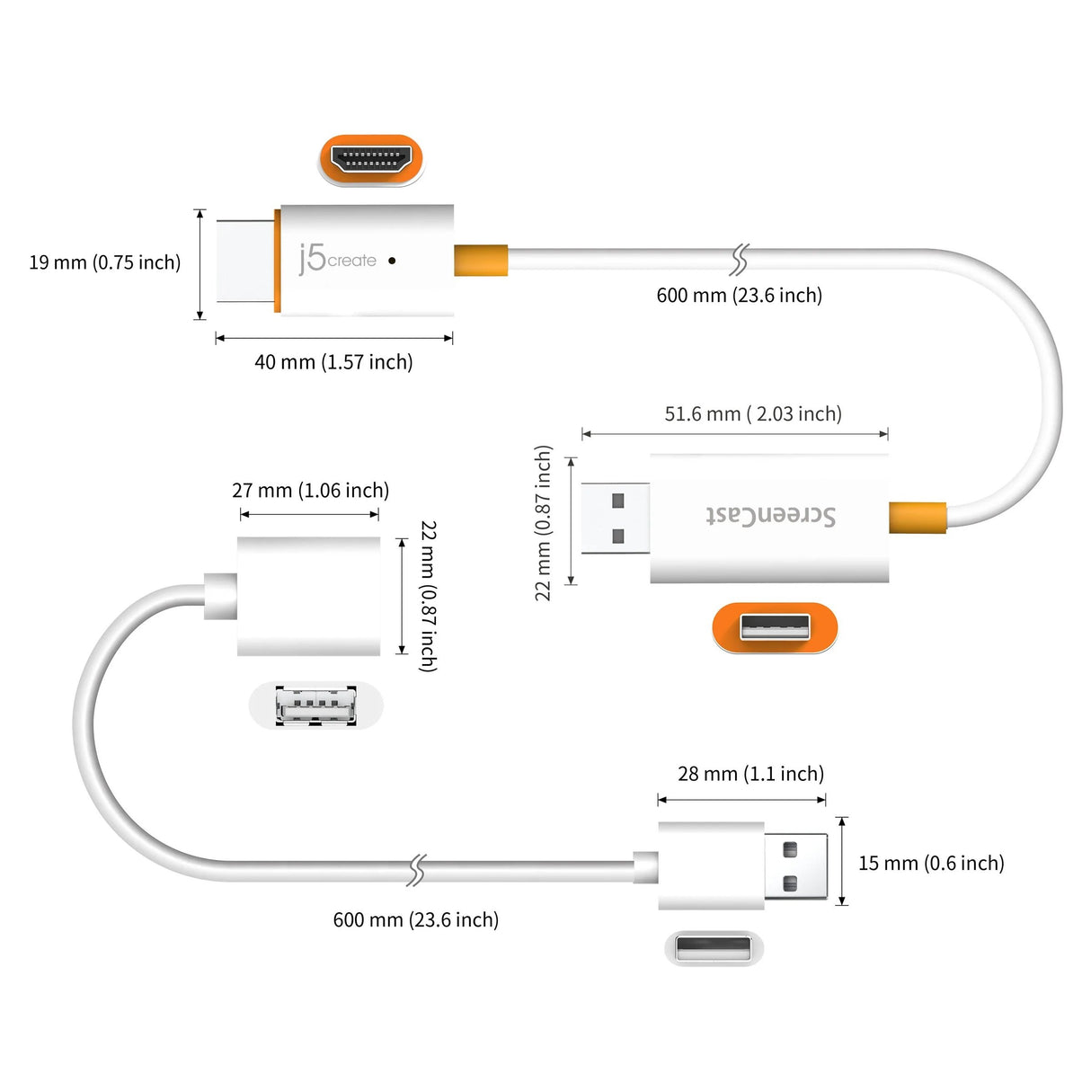 EAN 4712795085471 - j5create JVAW56-N adaptador de pantalla inalámbrico HDMI/USB Full HD Mochila imagen 3