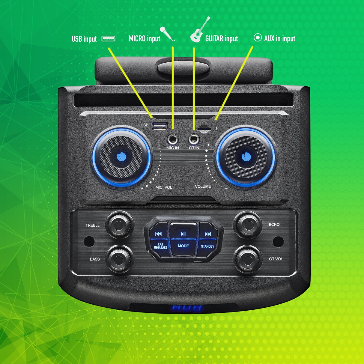 Altavoz Portable Con Bluetooth Ngs Wild Dub Zero 120w