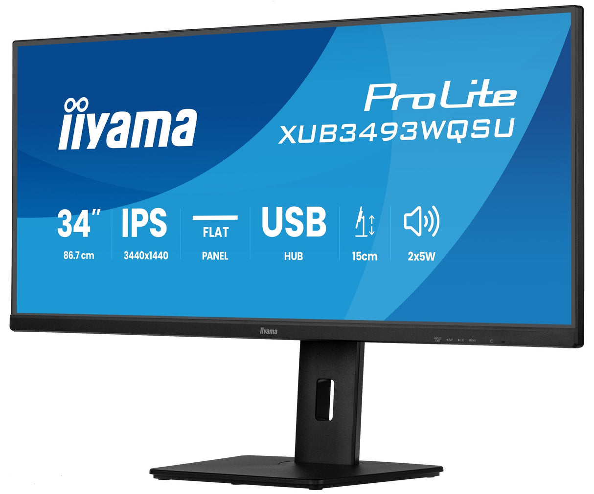 Iiyama Xub3493wqsu-B6 86,36cm 34zoll Uw Ips-Panel 3440x1440 120hz 21:9 400cdm 1000:1 1ms
