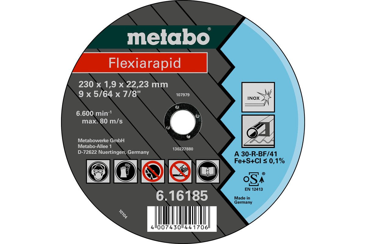 EAN 4007430441683 - Metabo 616183000 accesorio para amoladora angular Corte del disco imagen 1