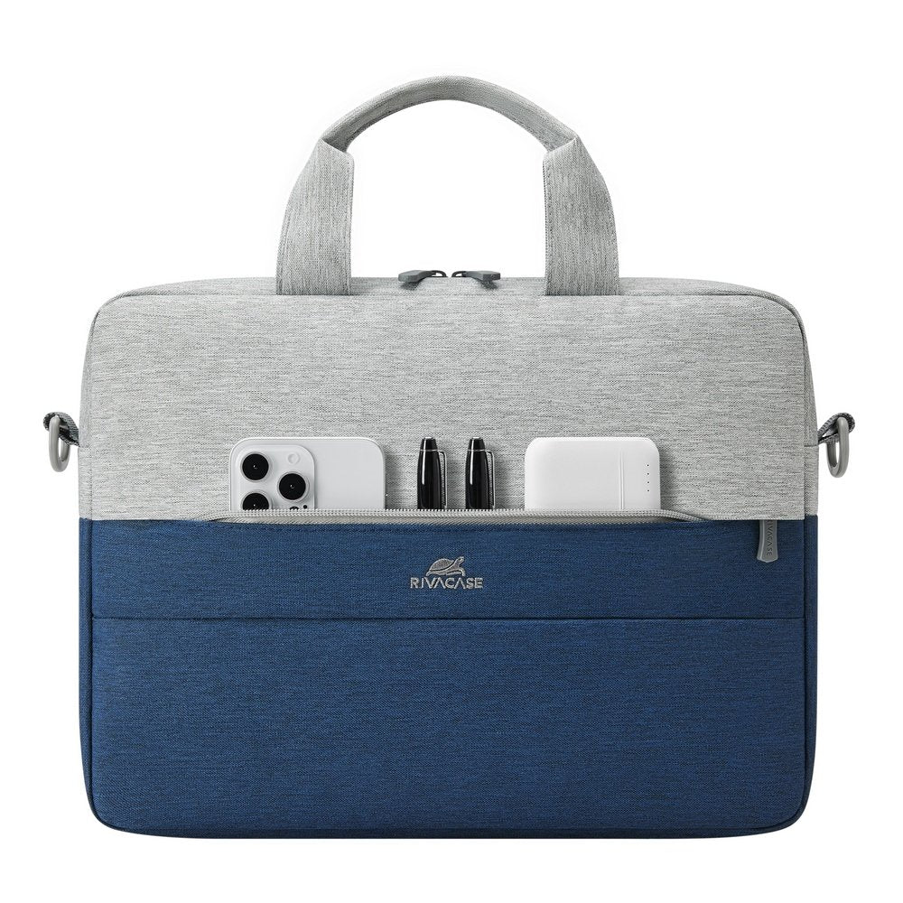 Maletin Rivacase 14" 7522 Grey/Dark Blue Para Portátil Azul, Gris