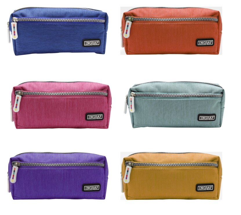 Ingraf Mediterraneo Portatodo Plano - Diseño Elegante - Material Resistente - Cierre Seguro - Ideal Para Viajes Y Uso