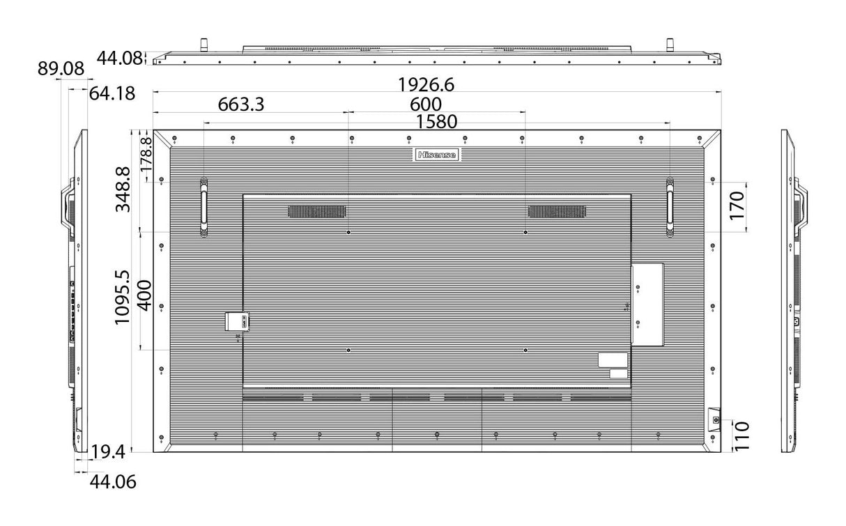EAN 6973172944325 - Hisense 86DM66D pantalla de señalización Pizarra de caballete digital 2,18 m (86") Wifi 500 cd / m² Full imagen 7