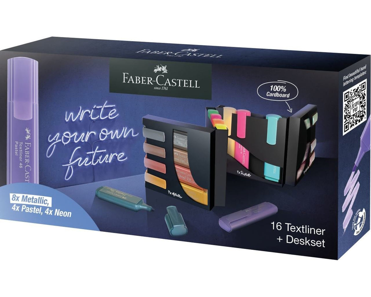 Faber Castell Marcador Fluorescente Textliner 46 Set De Escritorio 16 C/Surtidos