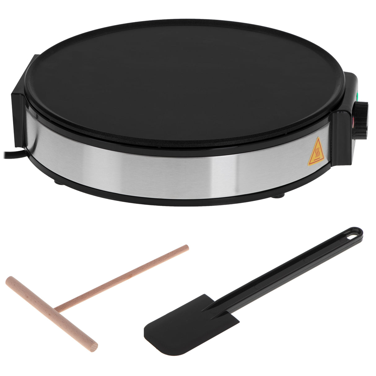Adler Ad 3058 Crepe Maker, 1600 W, 30 Cm, Stainless Steel Black