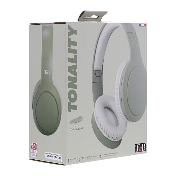 EAN 3303170108420 - T'nB CBTONEGN auricular y casco Auriculares Inalámbrico y alámbrico Diadema USB Tipo C Bluetooth Oliva imagen 5