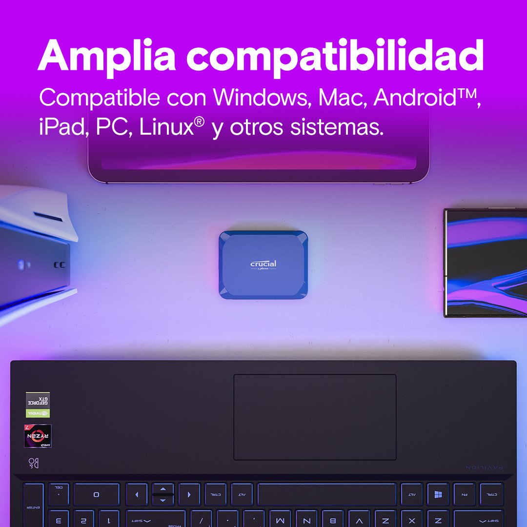 EAN 0649528941985 - Crucial X10 4 TB USB Tipo C USB 3.2 Gen 2x2 Azul imagen 5