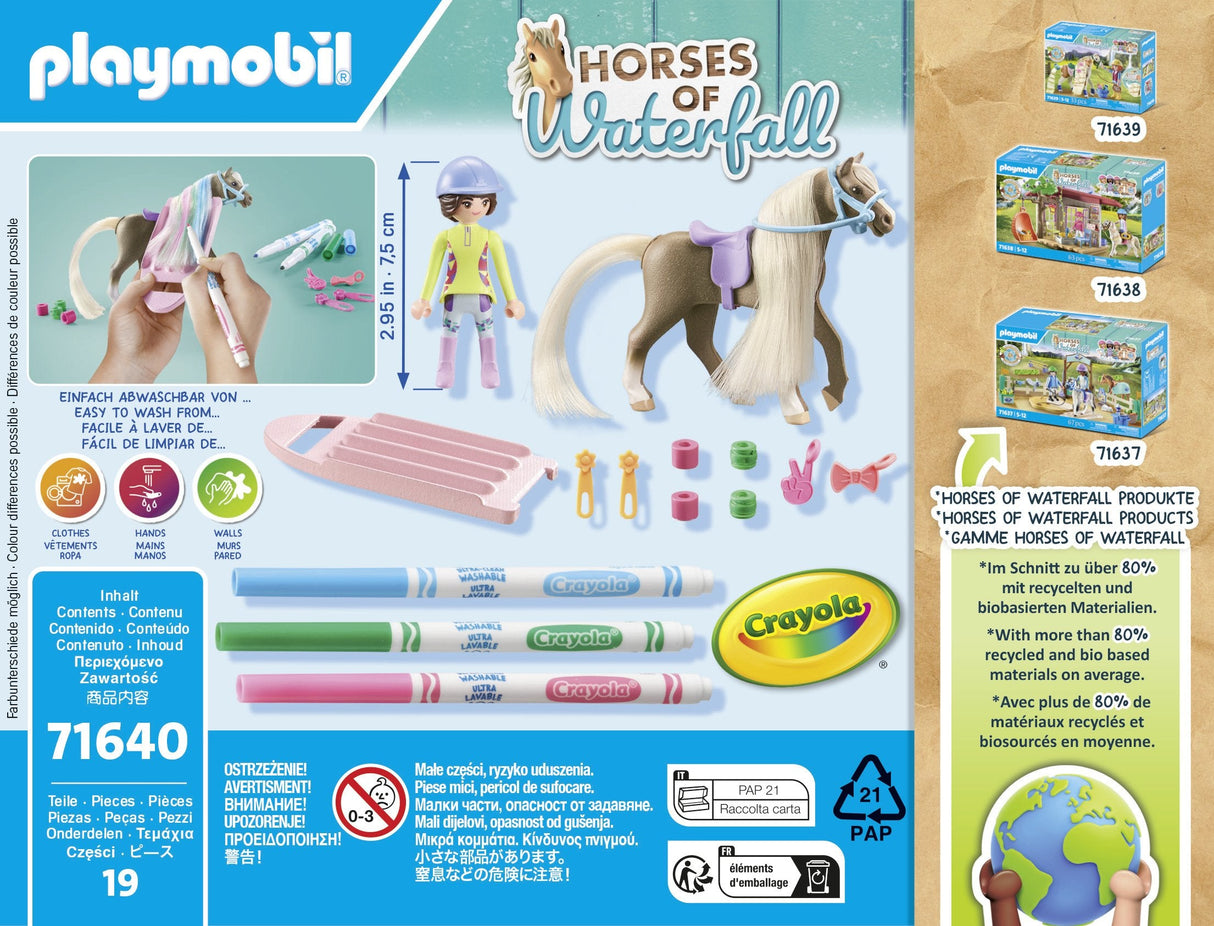 Playmobil 71640 Caballos De Cascada Set Creativo Con Caballo Y Bolígrafos, Juguete De Construcción 71640