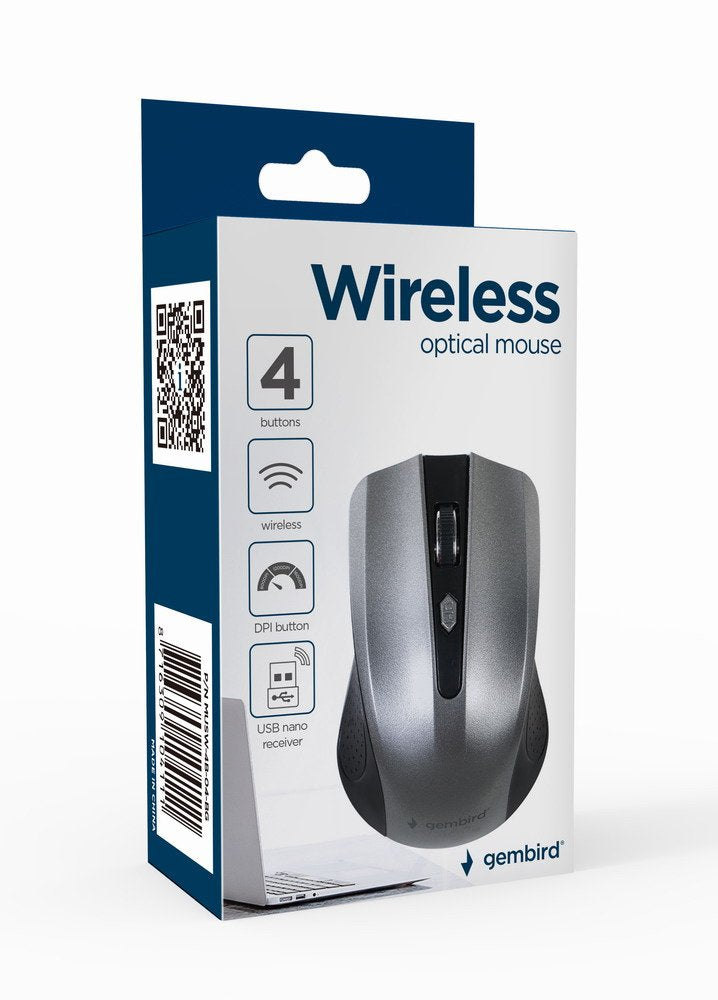 EAN 8716309104111 - Gembird MUSW-4B-04-BG ratón Oficina mano derecha RF inalámbrico Óptico 1600 DPI imagen 2
