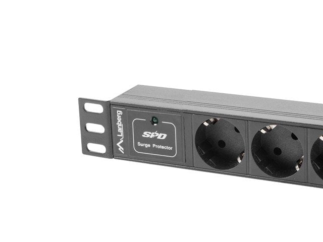 EAN 5901969416787 - Lanberg PDU-03F-0200-BK unidad de distribución de energía (PDU) 3 salidas AC 1U Negro imagen 3