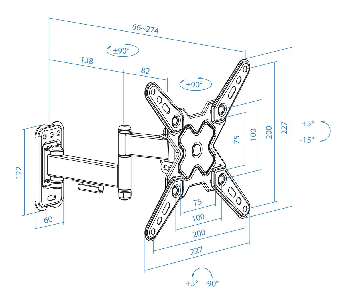 EAN 8433281014503 - TooQ LP1344TN-B soporte para TV 109,2 cm (43") imagen 4
