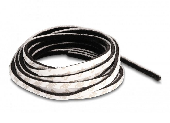 Tira De Cepillo Autoadhesivo 5 Mm - Longitud 5 M Negro
