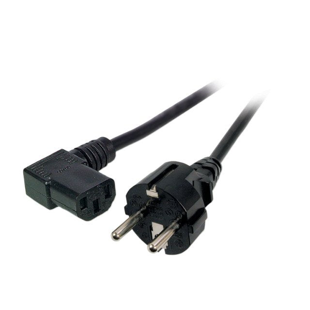 Efb Cable De Alimentación Contacto De Protección 180 - C13 90, Negro, 3,0 M, 3 X 1,00 Mm