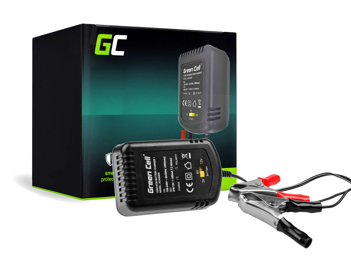 EAN 5903317222347 - Green Cell ACAGM05 Cargador de batería para vehículos 2/6/12 V Negro imagen 1